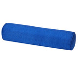 Solid Color Cotton Linen Cylindrical Lumbar Support Pillow Dark Blue