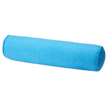 Solid Color Cotton Linen Cylindrical Lumbar Support Pillow Sky Blue