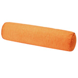 Solid Color Cotton Linen Cylindrical Lumbar Support Pillow Orange