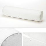 Max Solid Color Cotton Linen Cylindrical Lumbar Support Pillow Off white