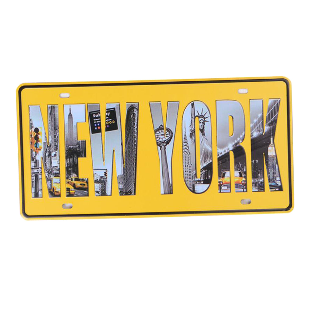 Maxbell  Decorative Tinplate Sigh Plaque Painting for Bar Home Wall New York