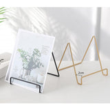 Max Iron Craft Geometric Easel Plate Display Stand Picture Holder B Gray L