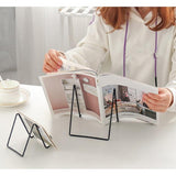 Max Iron Craft Geometric Easel Plate Display Stand Picture Holder B Gray L