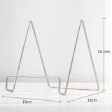 Max Iron Craft Geometric Easel Plate Display Stand Picture Holder B Gray L