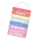 Max Wooden Printed Multi-color Decorative Hanging Sign Plauque