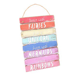 Max Wooden Printed Multi-color Decorative Hanging Sign Plauque