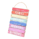 Max Wooden Printed Multi-color Decorative Hanging Sign Plauque