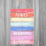 Max Wooden Printed Multi-color Decorative Hanging Sign Plauque