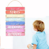 Max Wooden Printed Multi-color Decorative Hanging Sign Plauque