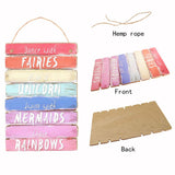 Max Wooden Printed Multi-color Decorative Hanging Sign Plauque