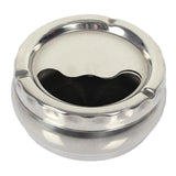 Stainless Steel Ashtray Holder With Rotatable Lid 12cm Diameter