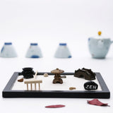 Max Wooden Zen Sand Box Mini Desktop Sandbox Garden Office Decoration
