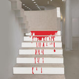 Max 6pcs/set 3D Stairway Decals Blood Riser Sticker Stair Decals Staircase Mural