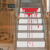 Max 6pcs/set 3D Stairway Decals Blood Riser Sticker Stair Decals Staircase Mural