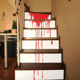 Max 6pcs/set 3D Stairway Decals Blood Riser Sticker Stair Decals Staircase Mural