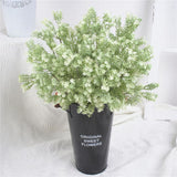 Max Artificial Fake Flowers Plants Spray Baby Breath/Gypsophila 3 Colors  White