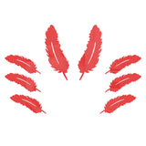 Max Feather Pattern Wall Art Stickers Mirror Decal Indoor Home Decoration Red