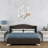 Max Mirror Art Decal Love of Butterfly Wall Stickers Bedroom Decoration Silver
