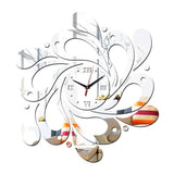 Max Mirror Art Decal Love of Butterfly Wall Stickers Bedroom Decoration Silver