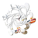 Max Mirror Art Decal Love of Butterfly Wall Stickers Bedroom Decoration Silver