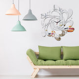 Max Mirror Art Decal Love of Butterfly Wall Stickers Bedroom Decoration Silver