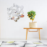 Max Mirror Art Decal Love of Butterfly Wall Stickers Bedroom Decoration Silver