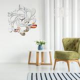 Max Mirror Art Decal Love of Butterfly Wall Stickers Bedroom Decoration Silver