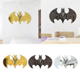 Max Acrylic Batman Wall Clock Wall Sticker Mute Clock Silver