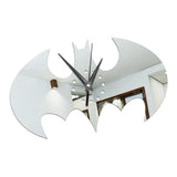 Max Acrylic Batman Wall Clock Wall Sticker Mute Clock Silver