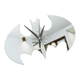 Max Acrylic Batman Wall Clock Wall Sticker Mute Clock Silver