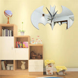 Max Acrylic Batman Wall Clock Wall Sticker Mute Clock Silver