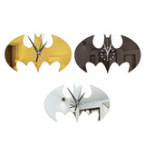 Max Acrylic Batman Wall Clock Wall Sticker Mute Clock Silver