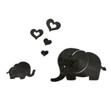 Max Mirror Wall Stickers Heart Elephants Decal DIY Home Room Decoration Black