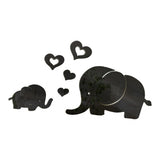 Max Mirror Wall Stickers Heart Elephants Decal DIY Home Room Decoration Black