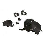 Max Mirror Wall Stickers Heart Elephants Decal DIY Home Room Decoration Black