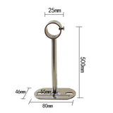 Max 2pcs Stainless Steel Curtain Rod Holder Bracket Dia. 25mm/0.98 inch 25x500mm