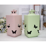Max Nordic Style Wind Lantern Candlestick Metal Horse Lantern Pink