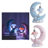 Max Baby Night Light Cute Moon Night Light for Kids Baby Girls  Pink Moon Lamp