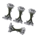 Max 200pcs Artificial Double Head Berries DIY Craft Silver