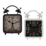 Max Retro Style Shabby Iron Clock  Home Desk Table Clock Ornament  White