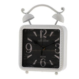 Max Retro Style Shabby Iron Clock  Home Desk Table Clock Ornament  White