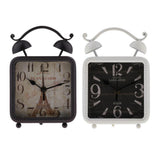 Max Retro Style Shabby Iron Clock  Home Desk Table Clock Ornament  White