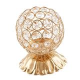 Ball Mosaic Candle Holder Table Candlestick Stand for Home Decor Golden