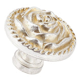 Maxbell Zinc Alloy Rose Flower Round Knobs Pull Handles with Screw Bronze