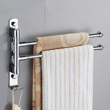 Max Stainless Steel swivel Bathroom towel bars hotel towel hangers 2 Bars