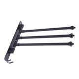 Max Bathroom Swinging Stainless Swivel Towel Rack 3 Bar Hanger Black Wall Mount