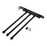 Max Bathroom Swinging Stainless Swivel Towel Rack 3 Bar Hanger Black Wall Mount