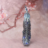 Max European Ornament Resin Sculpture Regal Peacock Perched on Urn Figurine