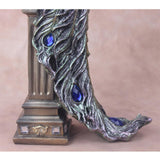 Max European Ornament Resin Sculpture Regal Peacock Perched on Urn Figurine