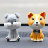 Max Cartoon Cute Dog Car Shaking Head Doll Bulldog Car Dashboard Table Decor 04
